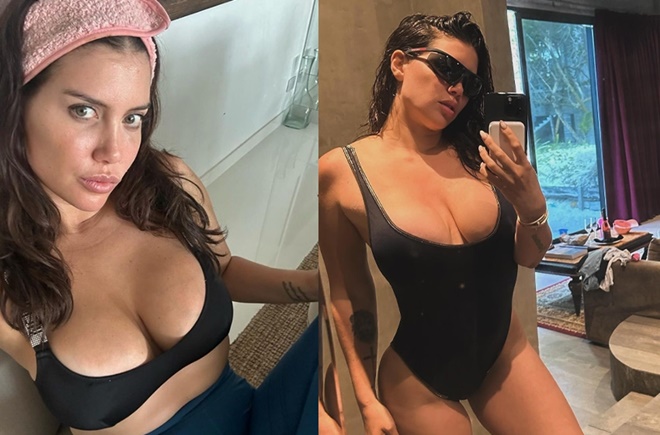 Wanda Nara iç çamaşırıyla aynayla bakıştı, nefesleri kesti